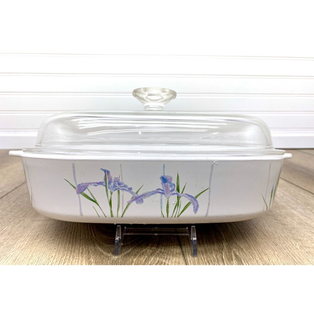Corning Shadow Iris A-10-B  2.5 qt Square Casserole With Lid